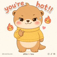 Flirty Otter GIF by Ollie & Lou