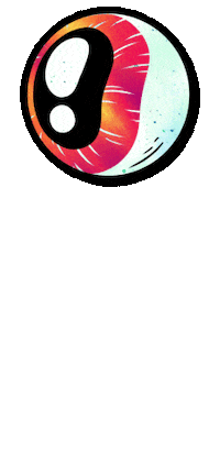 seankeetonart cartoon jump eyes look Sticker