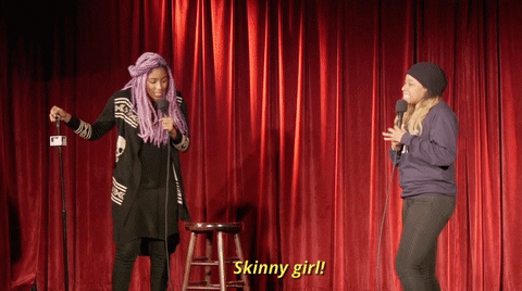 phoebe robinson skinny girl GIF by 2 Dope Queens Podcast