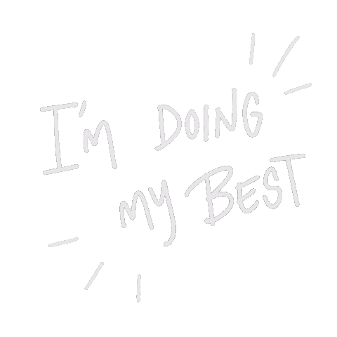 byakki best positivity doing my best im doing my best Sticker