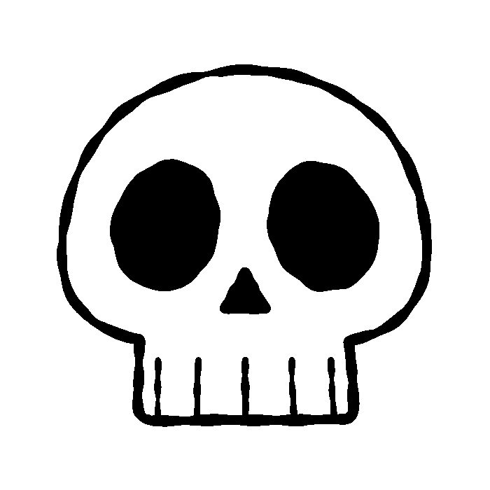 Skull Spinning Sticker by Gregory Darroll