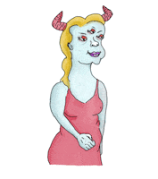bezwepo monster evil devil horns Sticker