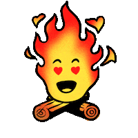 Camp Fire Love Sticker by Jugendleiter-Blog
