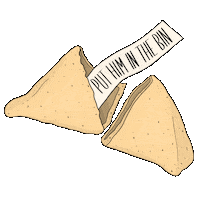 Fortune Cookie Breaking Up Sticker