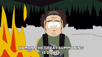 fire summoning GIF by South Park 