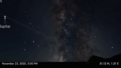 ccnyplanetarium giphyupload space great conjunction jupiter saturn GIF