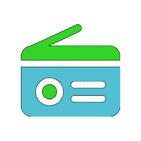 Radio Sticker by Spieren voor Spieren