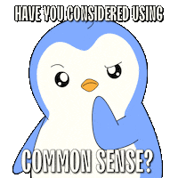 Confused Common Sense Sticker by Pudgy Penguins