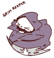 Grim Reaper Fun Sticker by Nattan_Universe