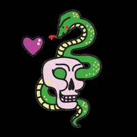 Cinthiecitas skull corazon snake calavera GIF