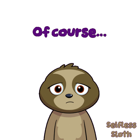 Sloth Of Course Sticker by VeeFriends