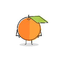 orange snap Sticker