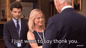 Parks And Recreation Thank You GIF by PeacockTV
