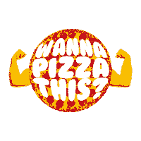 pizza party Sticker by Eric Foster