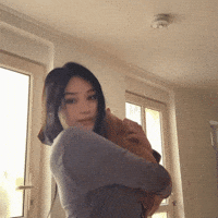 Cute Girl Dog GIF