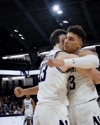 Hoops Hug GIF by Northwestern Athletics