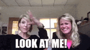 Chicksonright look look at me chicks on the right look over here GIF