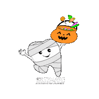 Trick Or Treat Halloween Sticker by Ultimate Orthodontic Academy