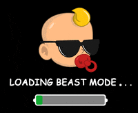 WallStreetBaby baby glasses loading beast GIF