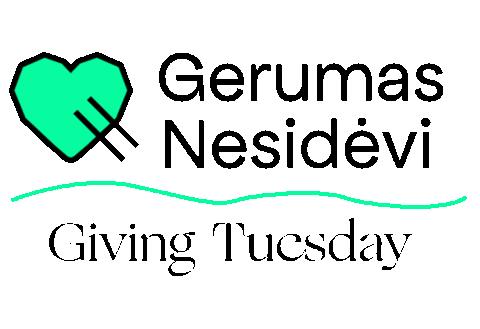 gerumasnesidevi giphyupload givingtuesday aukok gerumas Sticker