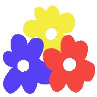 Digital Art Flower Sticker