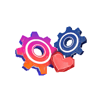 Heart Gear Sticker by Dzohar Oficial