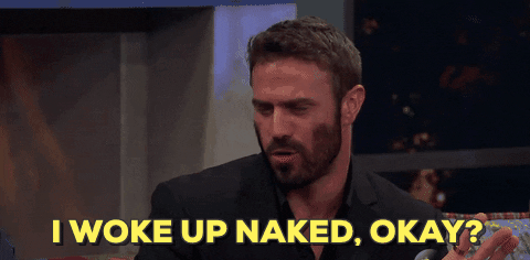 season 3 i woke up naked ok GIF by Bachelor in Paradise