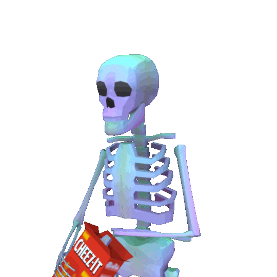 3D Skeleton Sticker by jjjjjohn