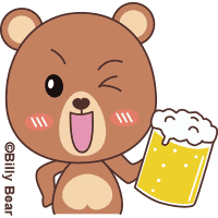 Billy_bear cartoon cheers bear billy bear Sticker