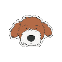 Bernedco happy dog face sweet Sticker