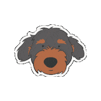 Bernedco happy dog face sweet Sticker