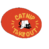 catniptakeout cats kitty playful kittens Sticker