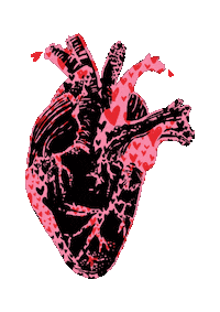 Pink And Red Heart Sticker