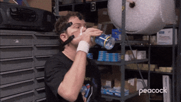 Dwight Gets Water in His Mask