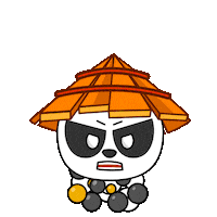 Angry Panda Sticker by Imaginary Ones