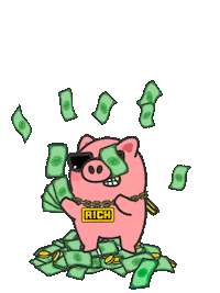 Money Pig Sticker by JKOPAY