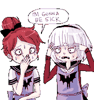 vampirehighschool anime halloween video game pixel art Sticker