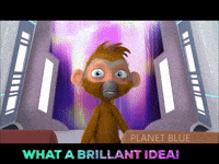 Curious George Fun GIF by Planet Blue