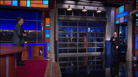 colbertlateshow giphygifmaker stephen colbert anderson cooper the late show GIF