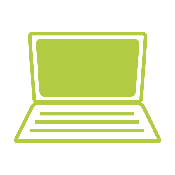 inmotiondesign green laptop code programming Sticker
