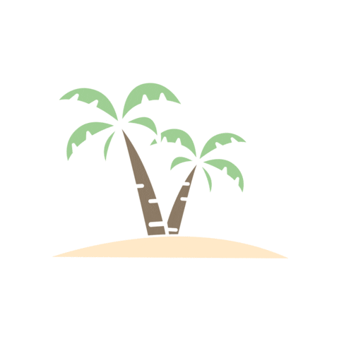 Palm Tree Beach Sticker by Island Media