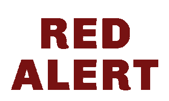 Red Alert Sticker by overtonecolor