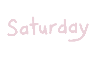 Saturday Weekdays Sticker by jenny henderson studio