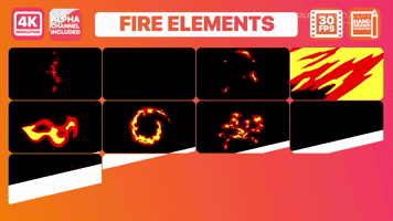 Flame Elements and Titles Pack