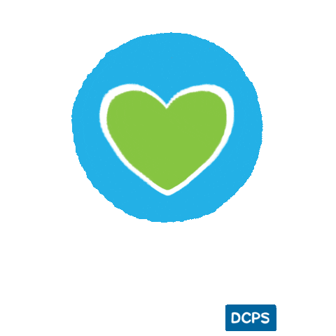 DCPSconnected love heart school community Sticker
