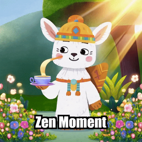 Relaxation Zen Moment GIF by Llamaozi