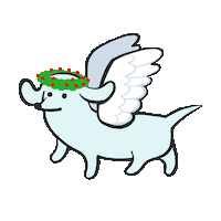 Dog Christmas Sticker by Stefanie Shank