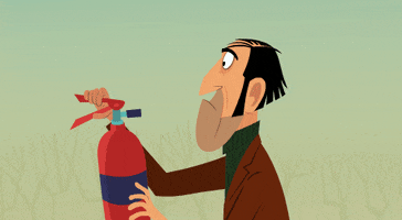 Fire Extinguisher Fail GIF by Kitty Is Not A Cat