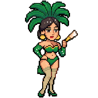 Showgirl Handfan Sticker by Super Smash Titties