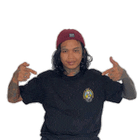 Neoskinart arrow finger showing beanie Sticker